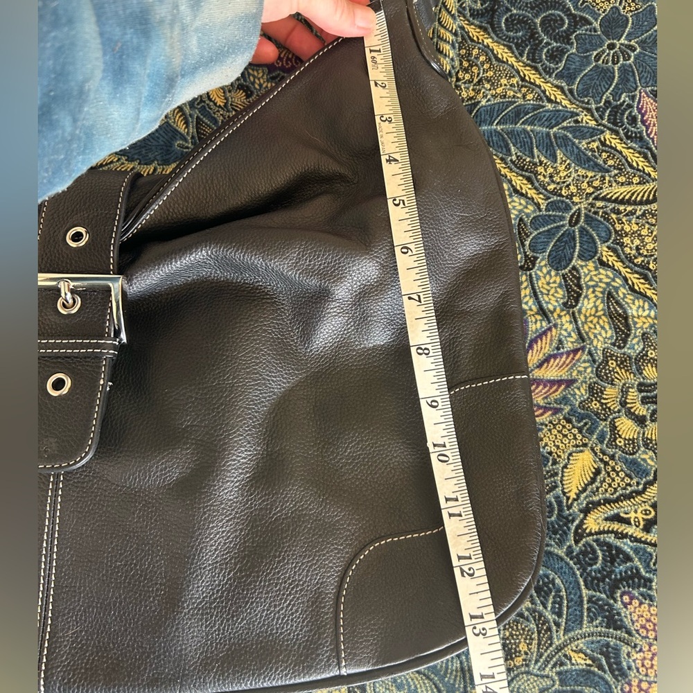 Jones New York Black pebbled Leather Hobo Bag- NWOT - Picture 13 of 17